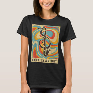 ヴィンテージクラリネットプレーヤー音楽レトロポスター2 Tシャツ