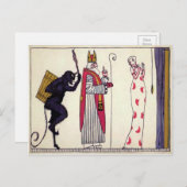 ヴィンテージクランパスアンドサンタ ポストカード (正面/裏面)