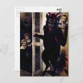 ヴィンテージクランパスクリスマスポストカード ポストカード (正面/裏面)