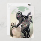 ヴィンテージクランパスクリスマスポストカード ポストカード (正面/裏面)