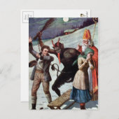 ヴィンテージクランプスとサンタハガキ ポストカード (正面/裏面)