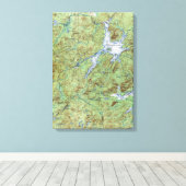 ヴィンテージクランベリーレイクニューヨーク地形図 キャンバスプリント (インサイチュ (ウッドフロア))