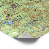 ヴィンテージクランベリーレイクニューヨーク地形図 ポスター (角)