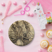 ヴィンテージクラーケンプリント ペーパープレート (パーティー)