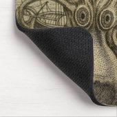 ヴィンテージクラーケン巨大イカ海モンスター船 マウスパッド (コーナー)