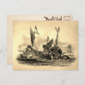 ヴィンテージクラーケン攻撃はがき ポストカード (正面/裏面)