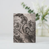 ヴィンテージクラーケン・ジャイアントイカの海の怪物 ポストカード (スタンド正面)