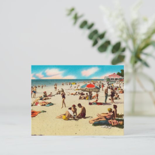 ヴィンテージクリアウォータービーチ、フロリダ旅行はがき ポストカード (スタンド正面)