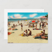 ヴィンテージクリアウォータービーチ、フロリダ旅行はがき ポストカード (正面/裏面)