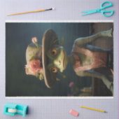 ヴィンテージクリケットと帽子の花の分離 薄葉紙 (クラフト)