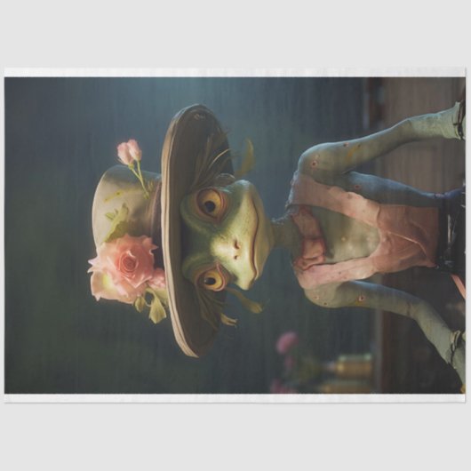 ヴィンテージクリケットと帽子の花の分離 薄葉紙 (正面)