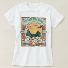 ヴィンテージクリスチャンが願いを神の聖句に入れる Tシャツ