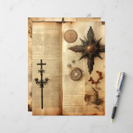 ヴィンテージクリスチャンエフェラスクラップブック紙