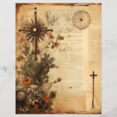 ヴィンテージクリスチャンエフェラスクラップブック紙 (裏面)