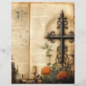 ヴィンテージクリスチャンエフェラスクラップブック紙 (正面)