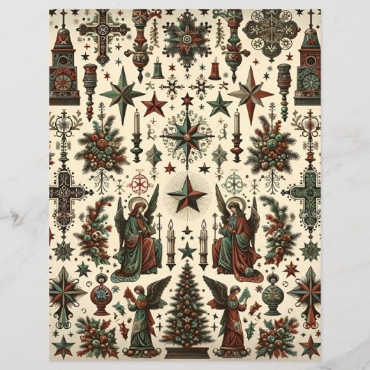 ヴィンテージクリスチャンクリスマスクラップブック紙 (裏面)