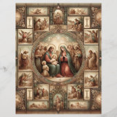 ヴィンテージクリスチャンクリスマスクラップブック紙 (正面)