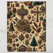 ヴィンテージクリスチャンクリスマスクラップブック紙