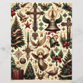 ヴィンテージクリスチャンクリスマスクラップブック紙 (裏面)