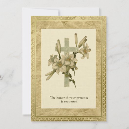 ヴィンテージクリスチャンクロスリリーズ結婚式招待状 招待状 (裏面)