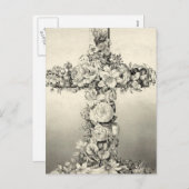 ヴィンテージクリスチャンフローライースタークロス シーズンポストカード (正面/裏面)