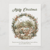 ヴィンテージクリスチャンメリークリスマスカード シーズンポストカード (正面)