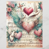 ヴィンテージクリスチャンヴァレンティススクラップブック紙 (裏面)