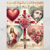 ヴィンテージクリスチャンヴァレンティススクラップブック紙 (裏面)