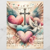 ヴィンテージクリスチャンヴァレンティススクラップブック紙 (裏面)