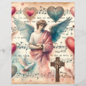 ヴィンテージクリスチャンヴァレンティススクラップブック紙 (正面)