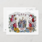 ヴィンテージクリスチャン芸術信仰ホープ慈善団体1874 ポストカード (正面/裏面)