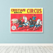 ヴィンテージクリスティアーニ・ブラザーズ・サーカス・ポスター キャンバスプリント (インサイチュ (ウッドフロア))