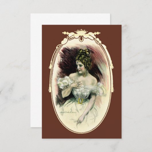 ヴィンテージクリスティガール、アンティークブライダルポートレート (正面/裏面)