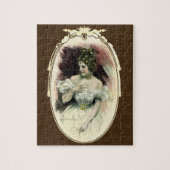 ヴィンテージクリスティガール、アンティークブライダルポートレート ジグソーパズル (縦)