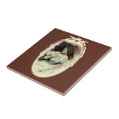 ヴィンテージクリスティガール、アンティークブライダルポートレート タイル (側面)