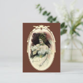 ヴィンテージクリスティガール、アンティークブライダルポートレート ポストカード (スタンド正面)