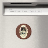 ヴィンテージクリスティガール、アンティークブライダルポートレート マグネット (インサイチュ (食洗機))