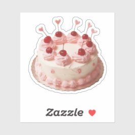 ヴィンテージクリスティムスさくらんぼケーキ シール