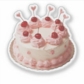 ヴィンテージクリスティムスさくらんぼケーキ シール (正面)