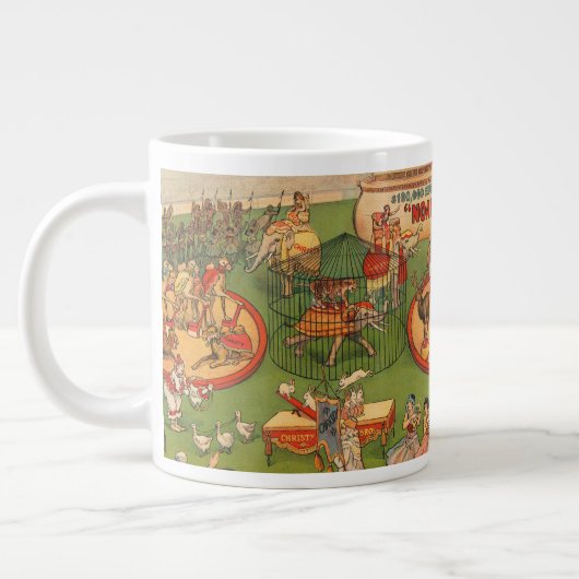 ヴィンテージクリストブラザーズ野獣サーカスのポスター ジャンボコーヒーマグカップ (左)