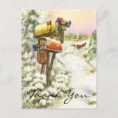 ヴィンテージクリスマスありがとうございます ポストカード (正面)