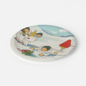 ヴィンテージクリスマスおもしろいホリデイ ペーパープレート (アングル)