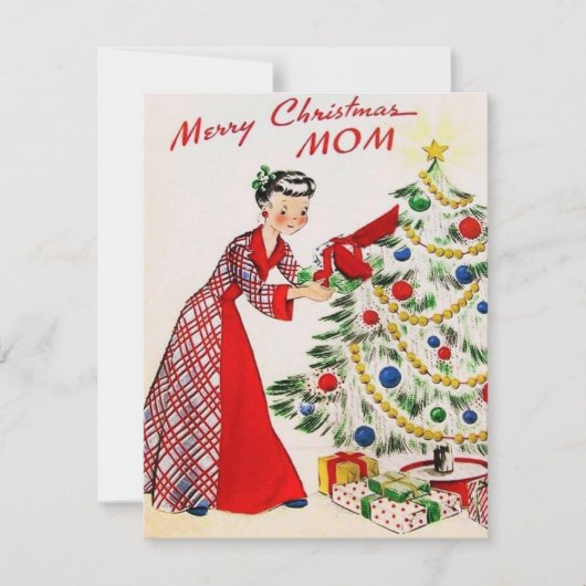 ヴィンテージクリスマスお母さん シーズンカード (正面)