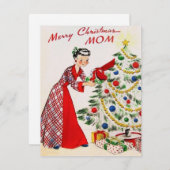 ヴィンテージクリスマスお母さん シーズンカード (正面/裏面)