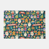 ヴィンテージクリスマスくるみクラッカーズメリークリスマスかわいい ドアマット (正面)