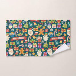 ヴィンテージクリスマスくるみクラッカーズメリークリスマスかわいい ハンドタオル