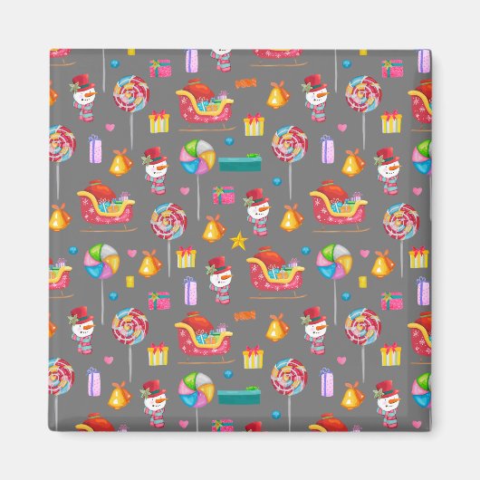 ヴィンテージクリスマスくるみクラッカーズメリークリスマス マグネット (正面)