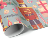 ヴィンテージクリスマスくるみ割り器とギフト ラッピングペーパー (ロールコーナー)