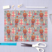 ヴィンテージクリスマスくるみ割り器とギフト 薄葉紙 (クラフト)