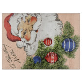 ヴィンテージクリスマスこんにちは!サンタすてきクロース カッティングボード (正面)